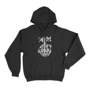 MIW Skull Middle Finger Unisex Hoodie Black