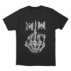 MIW Skull Middle Finger Unisex T Shirt Black