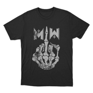 MIW Skull Middle Finger Unisex T Shirt Black