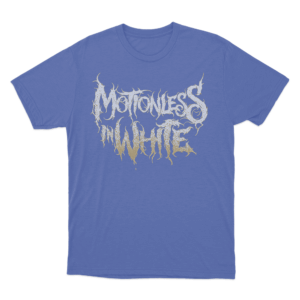 Motionless In White Gold Logo Unisex T Shirt Blue